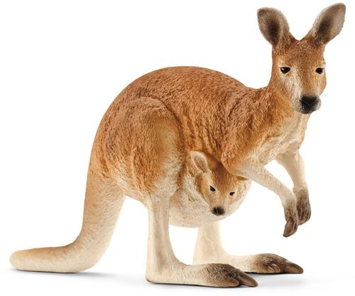 Känguru mit Joey Kunststoff ca. 12cm