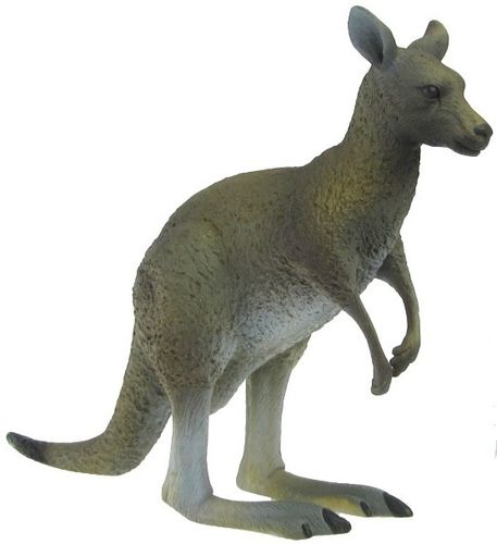 Känguru aus Kunststoff ca. 14cm grau
