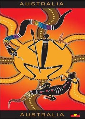 Handtuch Velours Aboriginal Art ca. 75x152cm