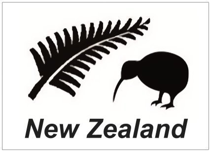 Postkarte Farn+Kiwi NZ