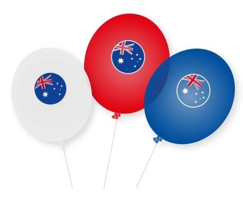 Luftballon mit A.-Fahne blau/rot/weiss 9 Stück Pkg.