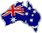 Aufnäher Fahne Australien Umriss ca. 8½x7cm