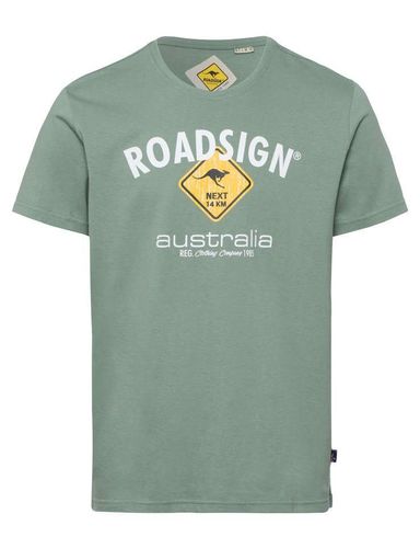 T-Shirt Roadsign Kangaroo Warning Sign grün