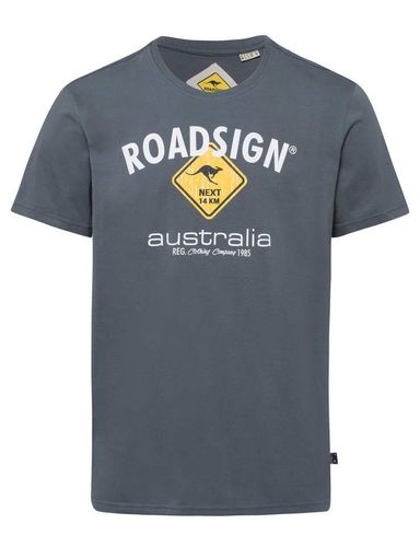 T-Shirt Roadsign Kangaroo Warning Sign anthrazit