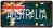 Fahnen-Nummernschild Australien Vintage