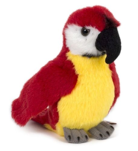 Papagei Plüsch rot-gelb ca. 13cm