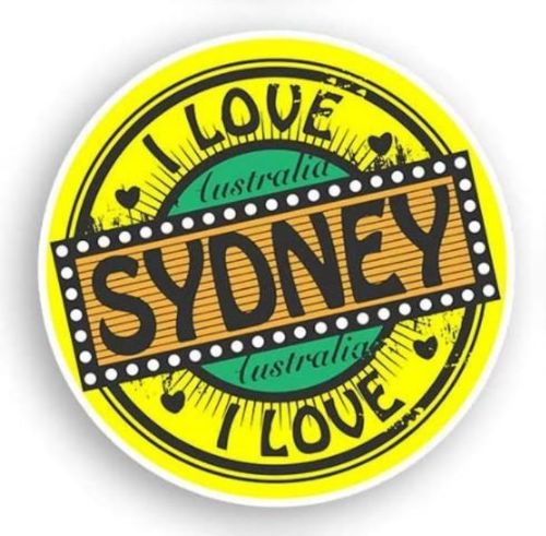 Aufkleber Sydney I love Sydney rund ca. 8cm