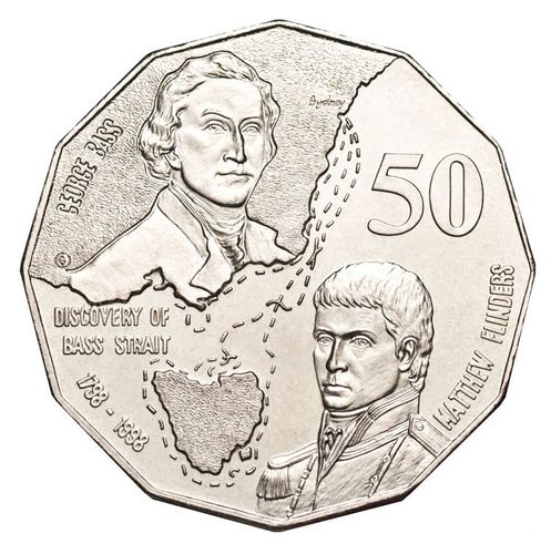 50c Münze Australien Discovery of Bass Strait 1998