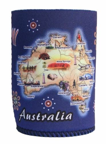 Stubby Holder Australia Sights Map