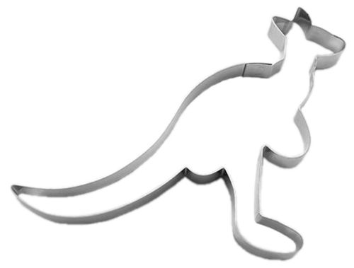 Ausstechform Känguru ca.  7 x 14 cm Edelstahl
