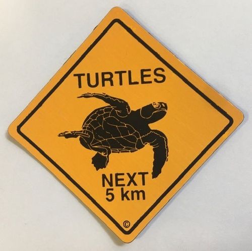 Magnet Warnschild Turtle