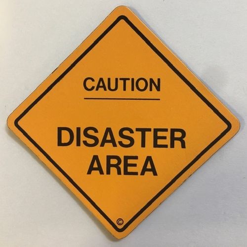 Magnet Warnschild Disaster Area