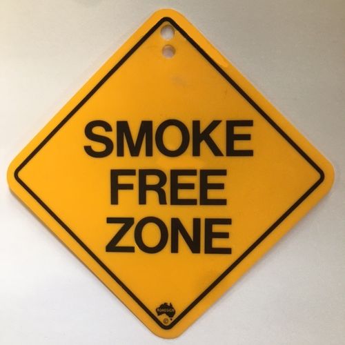Warnschild Smoke Free Zone (Saugnapf) ca. 12x 12cm