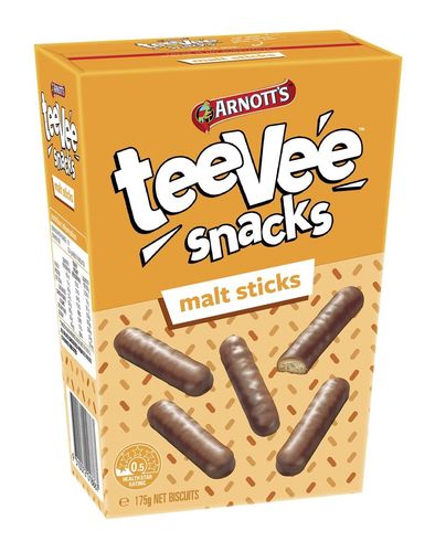 TeeVee Snacks Malt Sticks 175g Arnott's