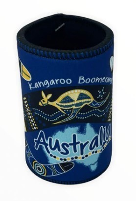Stubby Holder Kangaroos & Boomerangs Australia