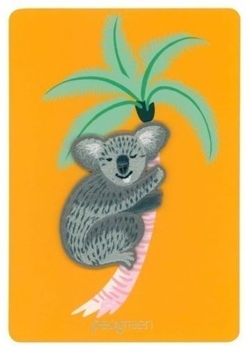 Postkarte Koala mit Sticker