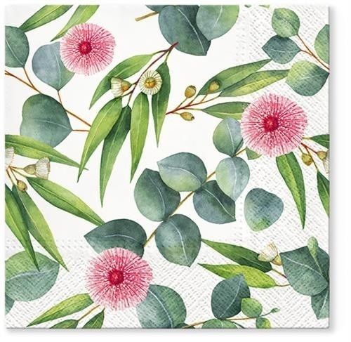 Servietten Eukalyptusblüten x20 ca. 33x33xm 3-lagig