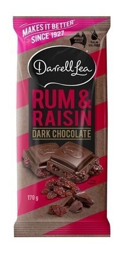 Darrel Lea Rum & Raisin Dark Chocolate 170g
