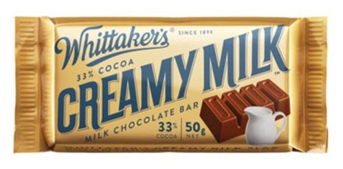 Whittakers Creamy Milk Slab Fairtrade 33% Kakao (NZ) 50g