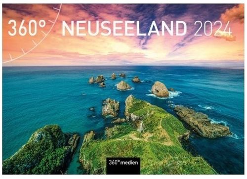 Neuseeland Kalender 2024 ca. 30x21cm Rocky Islands 360°