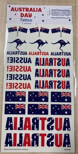 Fahnen-Tattoos Australien 19 Teile mit Kängurus