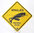 Aufkleber Warnschild Whales Marine Park.ca. 8½ x 8½cm