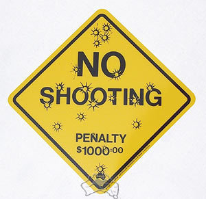 Aufkleber Warnschild No Shooting ca. ca. 8½ x 8½cm
