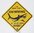 Aufkleber Warnschild Shark ca. ca. 8½ x 8½cm